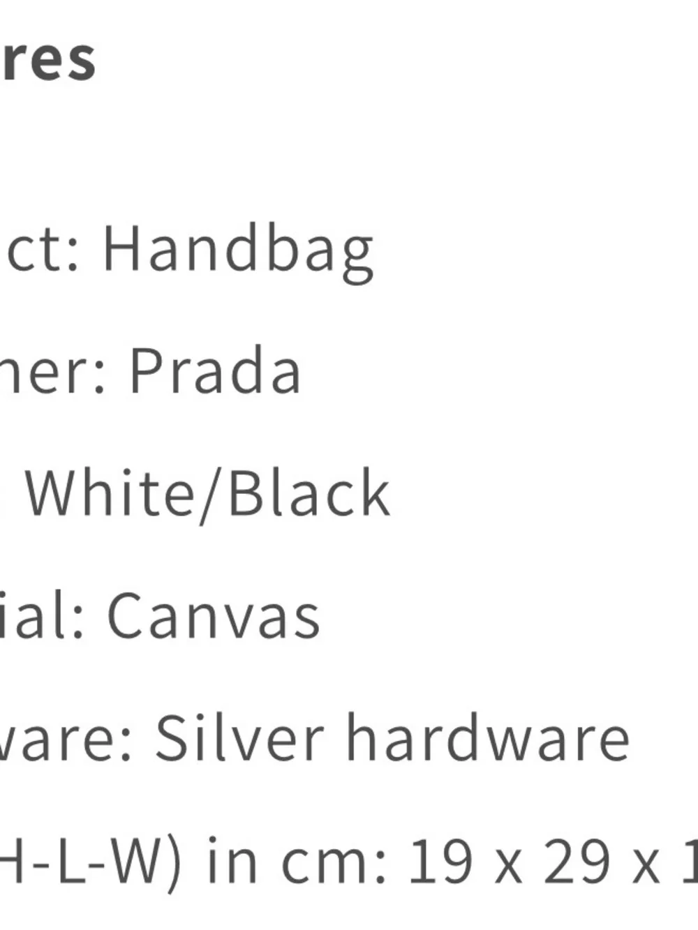 Prada Canapa St. Caval Handbag in Black/White Canvas Black and Cream Canva